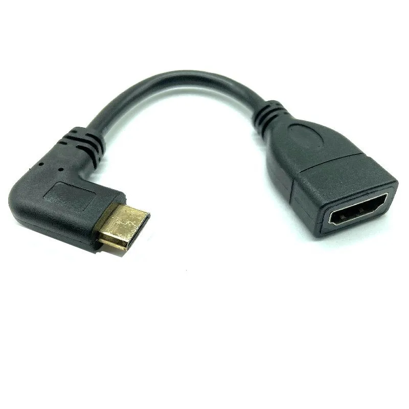 1080P Mini HDTV Male Up Down Right Left 90 Angled to HDMI-compatible Female Converter Adapter M-F Extension Adapter