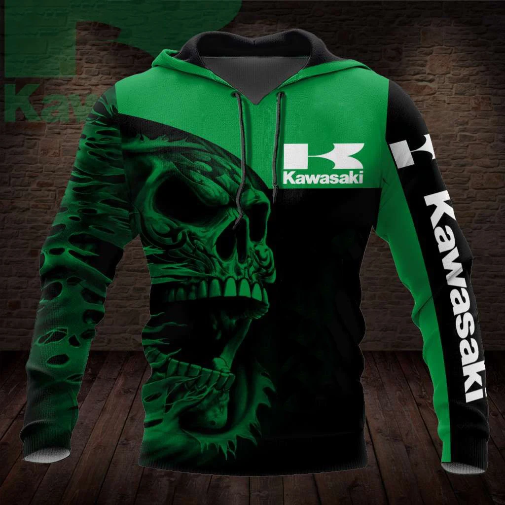 thumbnail image 5 of Sudadera con capucha para hombre con estampado 3D de motocicleta Kawasaki, ropa de calle para exteriores, estilo hip hop, para montar en motocicleta, sudadera de moda para hombre, 5 of 5