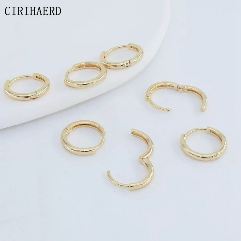 

New In Party Earrings 14K Gold Plated Women's Hoop Earring Fashion Jewelry Small Round Earrings For Women Holiday Gift 2023
