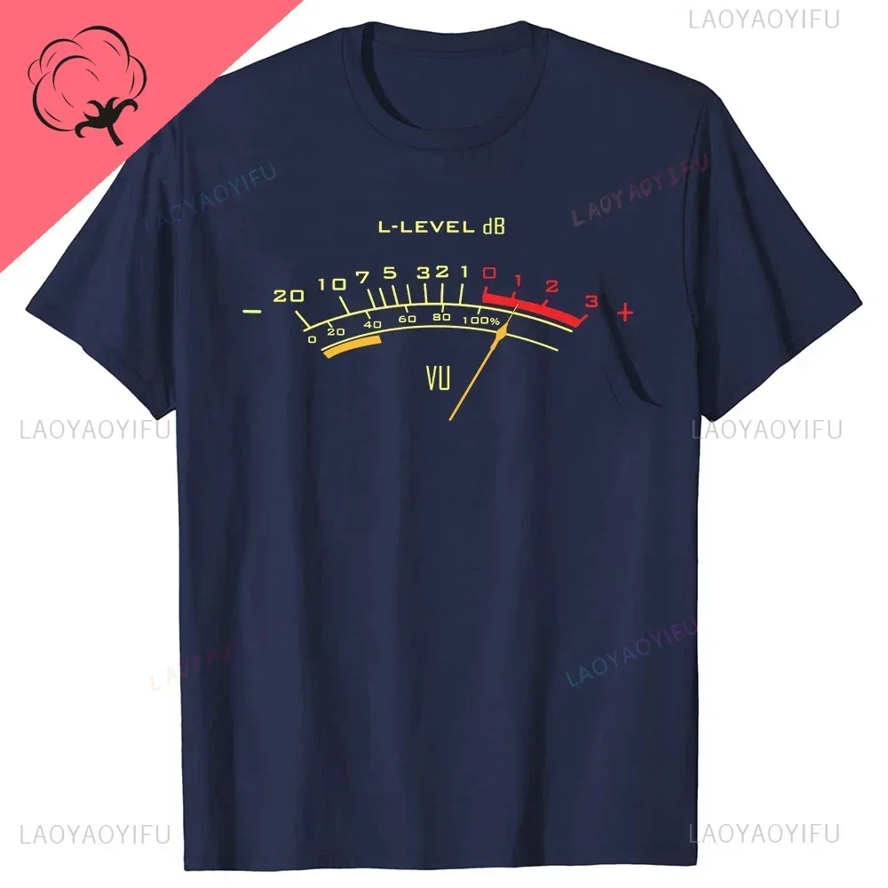 Vintage VU Meter Sound Engineer Graphic Cotton T-Shirt