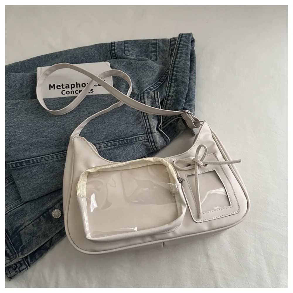 Women Y2k Harajuku Shoulder Bag Transparent Ita Bag Trendy Girls Crossbody Bag Female Japanese Designer Handbag Purse Hobos 7
