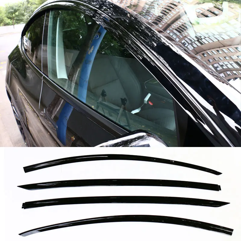 For Tesla Model 3 Y Vent Deflector Ventshade Ventvisor Side Window Deflector Rain Guards Window Visors Rain Guard Car Accessory car window visor car window deflectors