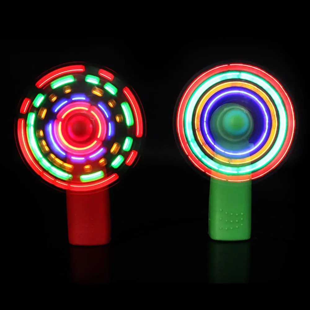 Glow LED Fan Led Glowing Windmill Toy Flashing Light Up Fan Child Toy Gift Mini Handheld Cooling Fan Changing LED Light Concert Props Toys Mini Fan