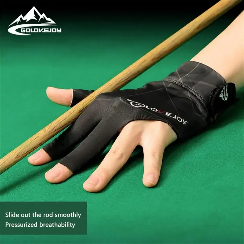 Billiards Glove Left Hand Three Finger Snooker Billiard Glove Non Slip Stickers Elasticity Billiard Training Gloves Accessories