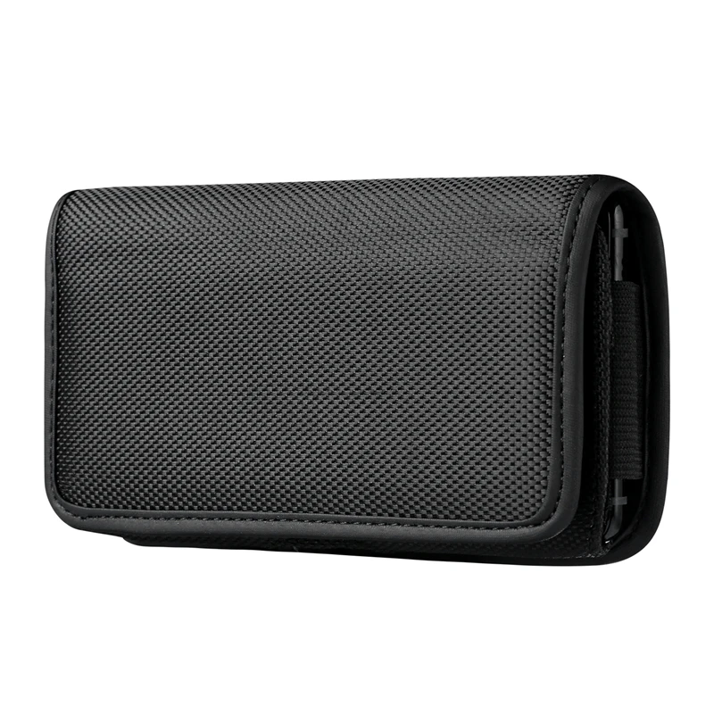 Compact Black Phone Pouch with Belt Clip