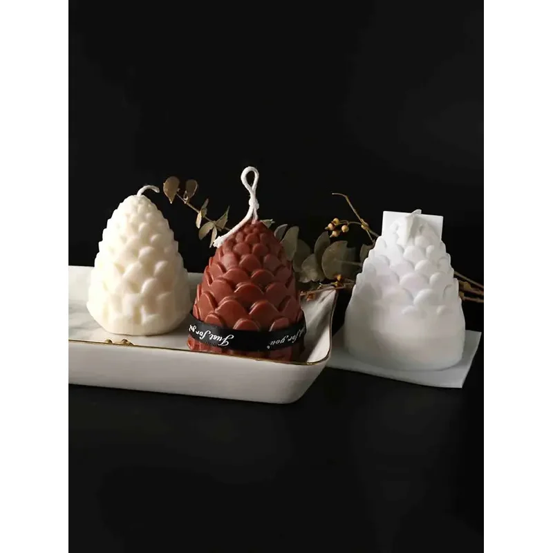 Silicone Mold for DIY 3D Pine Cone Candle and Wax Crafts