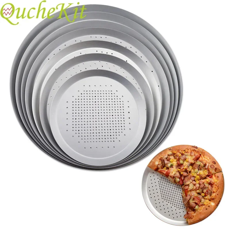 Stainless Steel 10 Inch Round Pizza Pan Baking Tray Perforated
