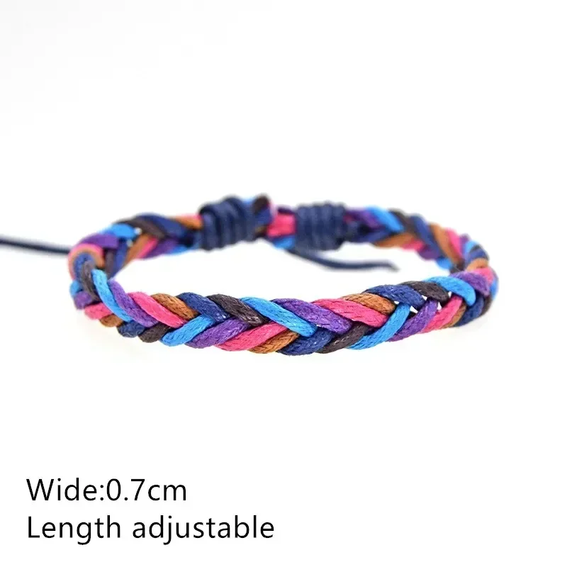 Bracciale in corda intrecciata marrone fatto a mano in stile 24 Bracciale con ciondolo a corda regolabile da donna e uomo Homme Jewely  36