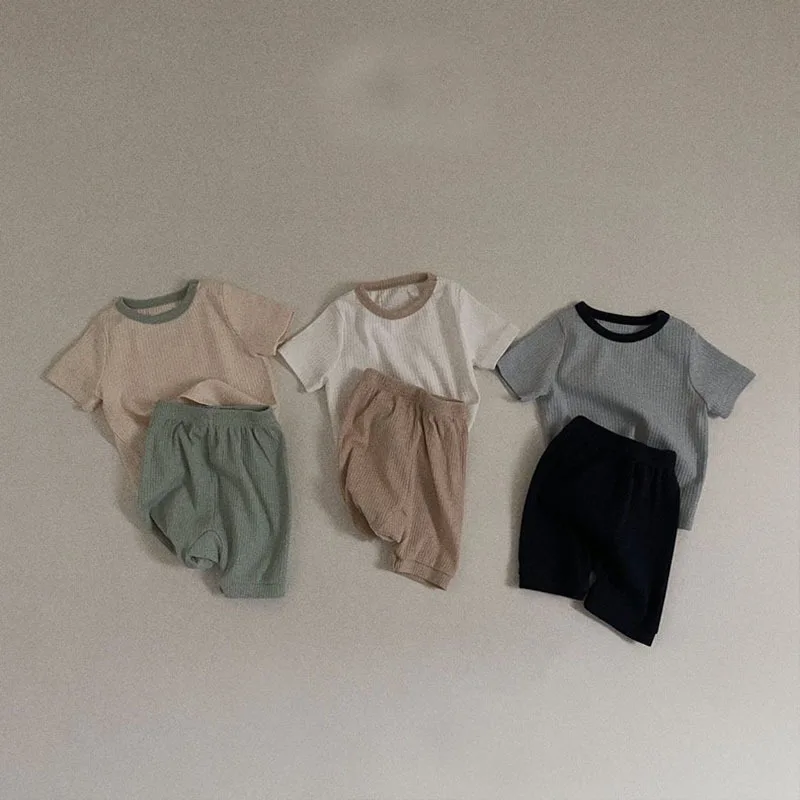 2025 New Baby Short Sleeve T Shirt + Shorts 2pcs Suit Summer Infant Cotton Breathable Clothes Set Loose Toddler Girl Outfits
