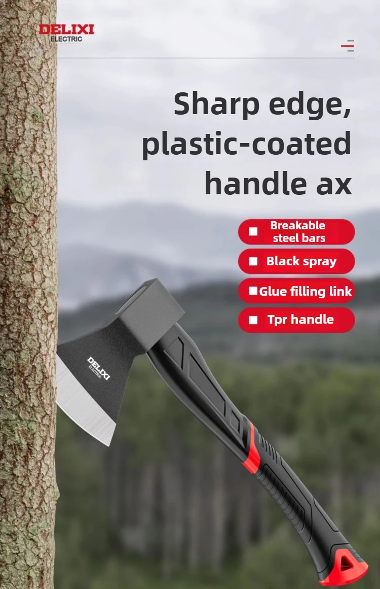 Description Picture 4 of itemDELIXI Outdoor Axe Camping Supplies Hand Hatchet for Cutting Wood Multifunctional Lumberjack Tactical Ax Survival Accessories