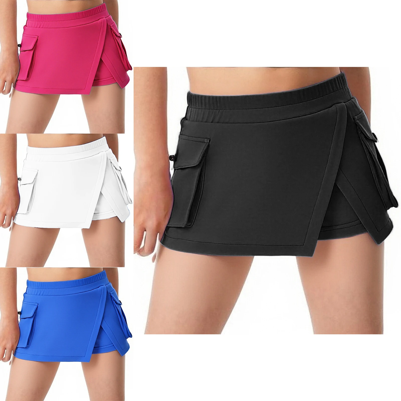 Girls Split Golf Tennis Sport Athletic Skirt Elastic Waistband Flap Pockets Skirts with Built-in Shorts Activity Outfits 3 Sea818a86176647df9b02a69d8549a9b1f