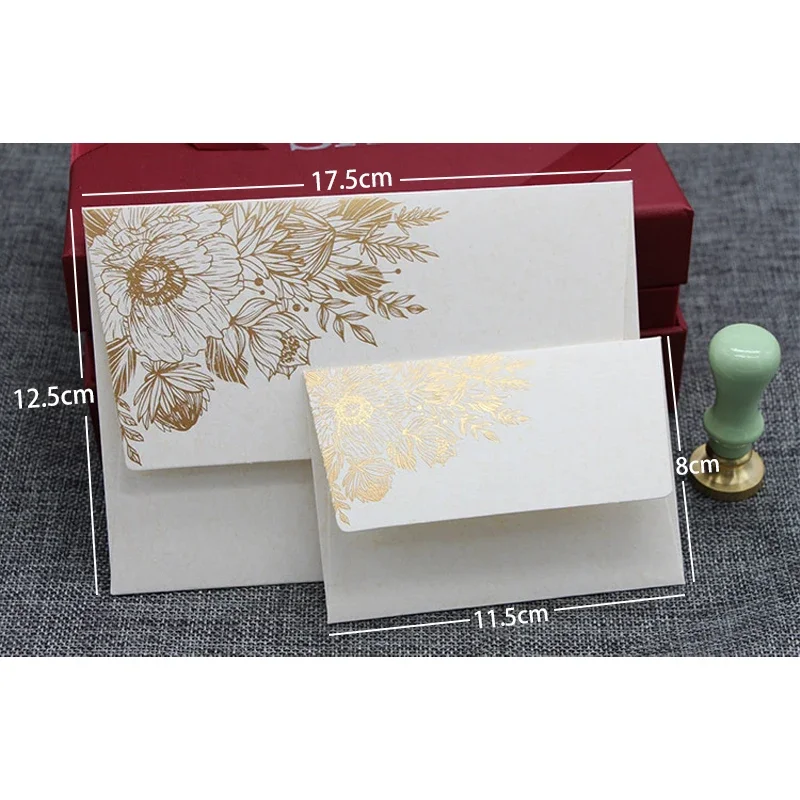 10pcs/packet High Grade Pearl Paper Envelopes Wedding Invitations European Bronzing Pattern Envelope Gift Envelope kraft paper envelopes mailing envelopes window envelopes mailing bags