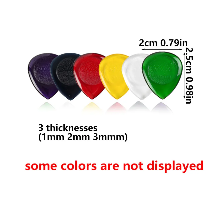 Teardrop Guitar Picks Storage Box Mix Size Non-Slip Raised Surface Pick for Acoustic Guitar Bass Ukulele 5/30pcs