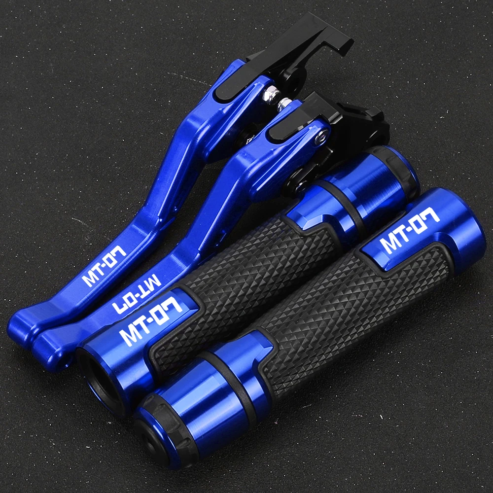 

Motorcycle Accessories Brake Clutch Levers Handlebar Hand Grips Ends For Yamaha MT07 MT-07 MT 07 2014-2024 2023 2022 2021 2020