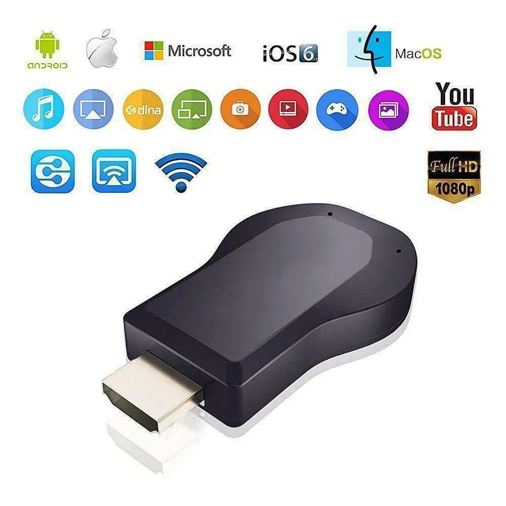무선 HDMI TV 스틱 디스플레이 리시버 동글 어댑터, M2 플러스, 1080P