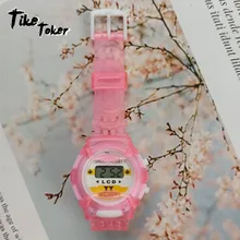 

Tike Toker New Ins Super Hot Watch Girl Bracelet Electronic Children Watches Cartoon LED Sports Watch Fashion Children Watch