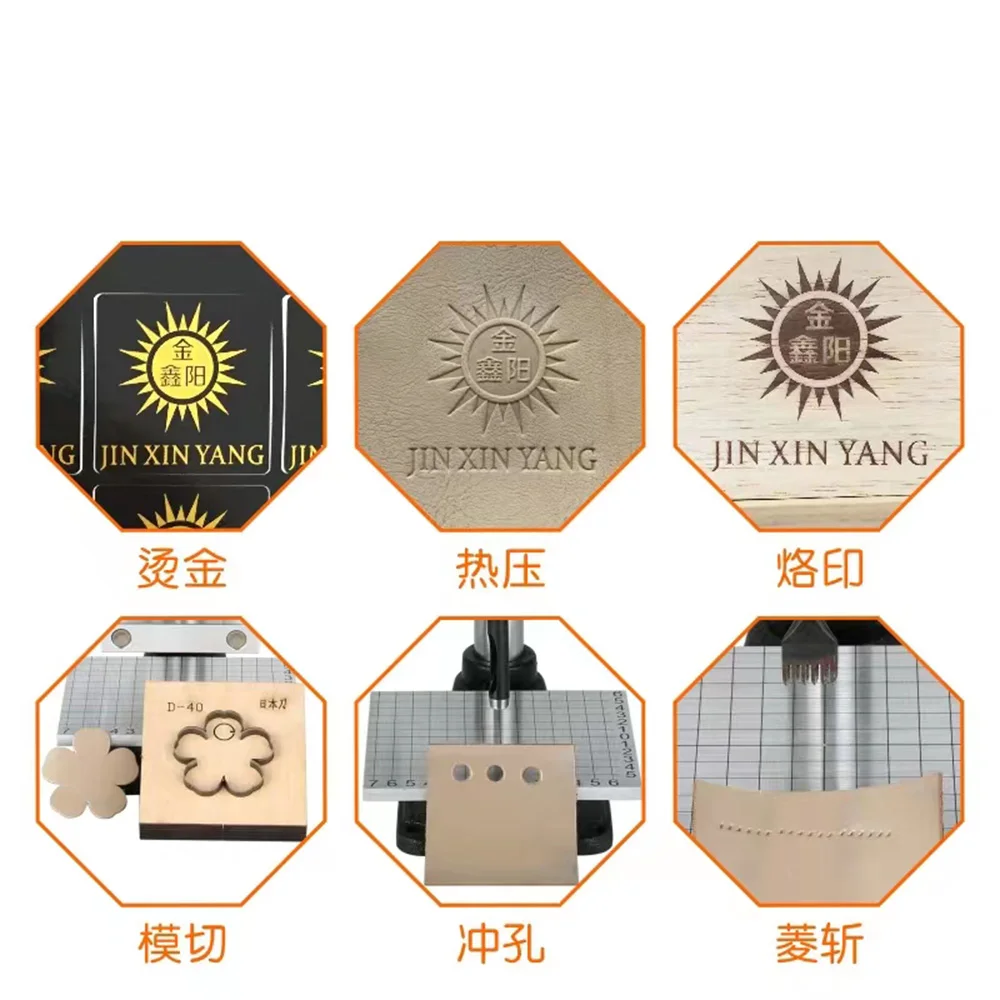 Heat Press Machine Leather Embossing Foil Gold Stamping Hot Pressing Mold Cutting Rhombus Punching Branding Wood