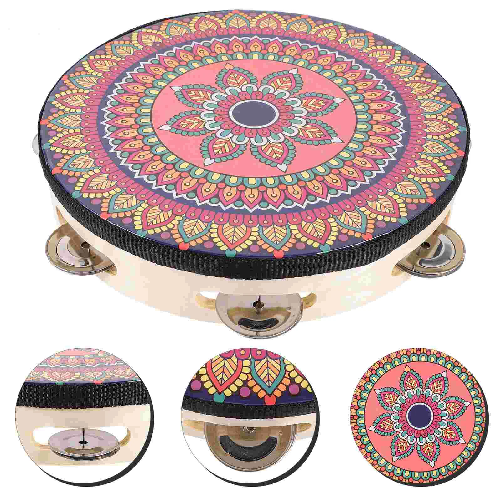 

Tambourine Single Row Tambourine Instrument Bohemian Tambourine Percussion Hand Drum