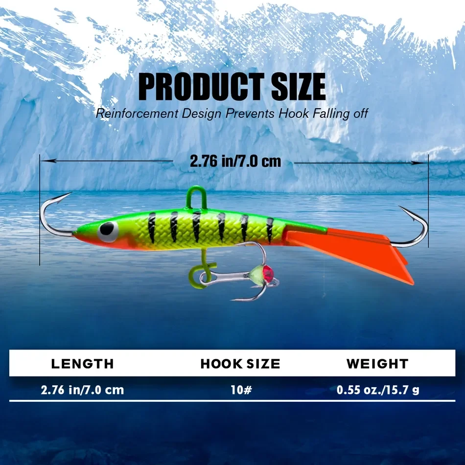 Goture New Winter Fishing Lure Balancers Ice Fishing Jig Wobblers for Trout  Bass Pike Perch Carp Luminous Ice Fishing Balancer