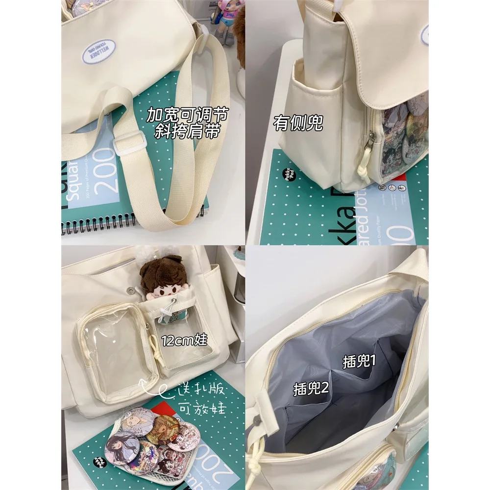 Nuove ragazze Harajuku dolce e carino borsa Ulzzang Ita borsa per bambole Y2K pendolarismo quotidiano borsa a tracolla a tracolla stile preppy casual - immagine 6
