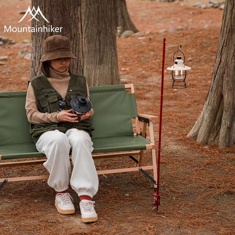 

Outdoor aluminum alloy camping dual-purpose folding lamp holder