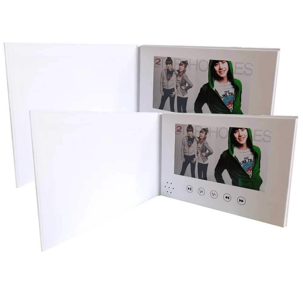 7' LCD Video Mailer Card Folder Book MP4 Player for Advertising Greeting Cards