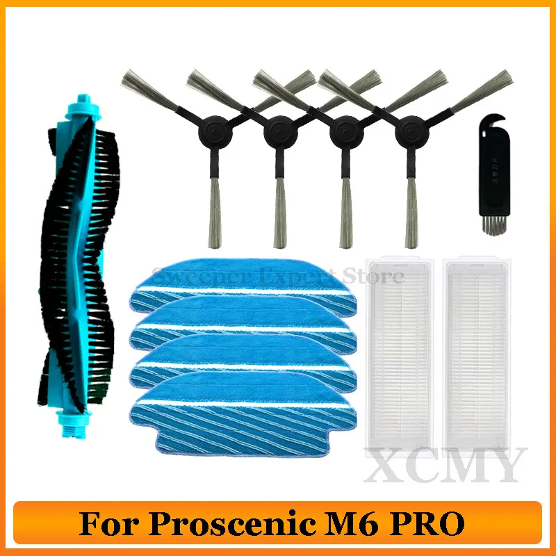 

For Proscenic M6 Pro Accessories Robot Vacuum Cleaner Part Main Side Brush Hepa Filter Mop Cloth Pad Replacement Spare Parts