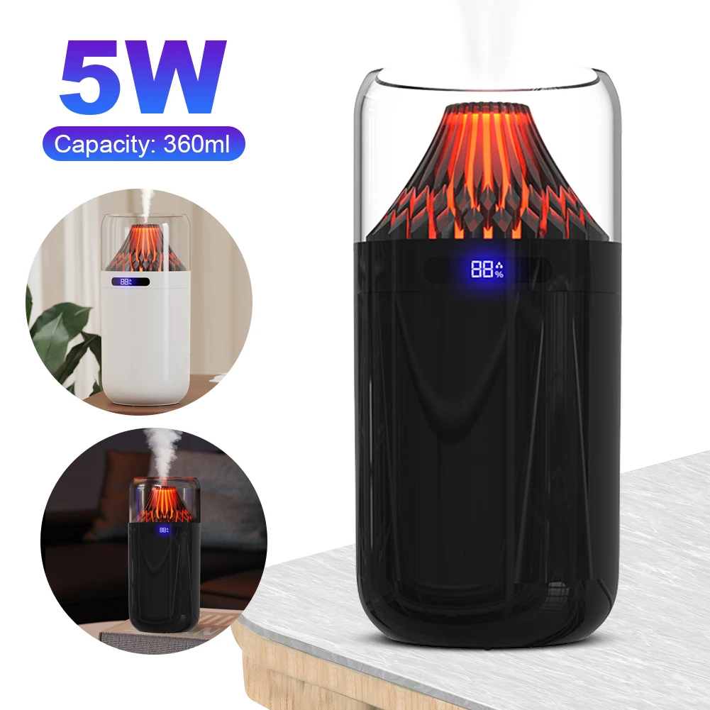 Aroma Essential Oil Diffuser with Colorful Night Light Volcano Essential Oil Diffuser 3 Mist Modes for Auto Interior Decoration