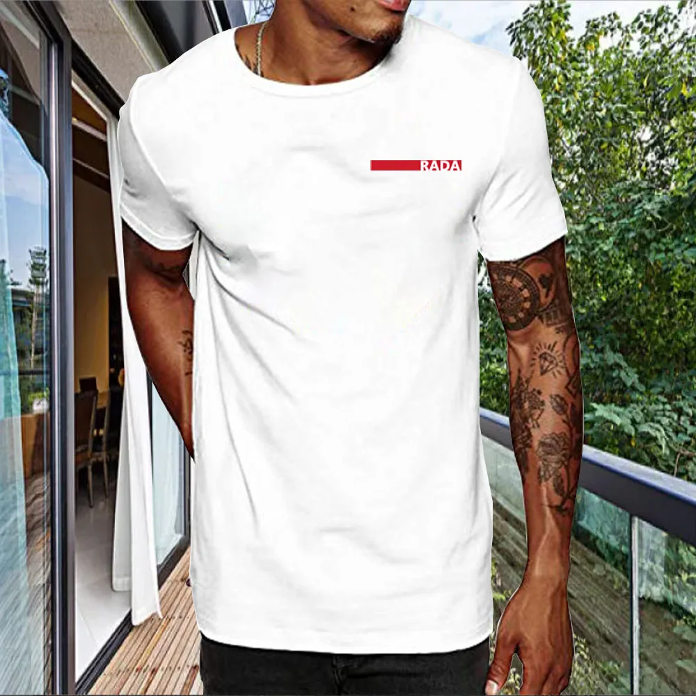 

Youth summer cotton T-shirt, men's high quality RADA short-sleeved shirt, simple fashion casual short-sleeved top