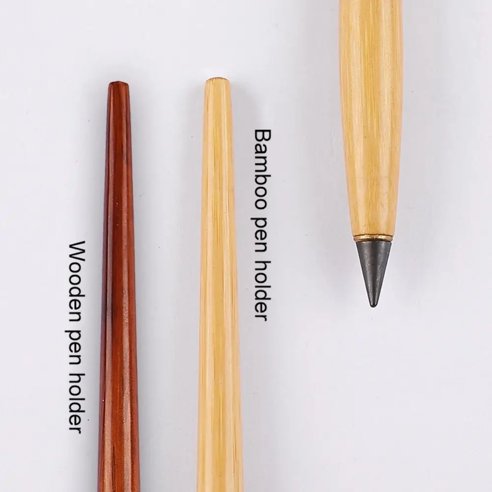 1pc Wooden Unlimited Writing Pencil New Technology No Ink Eternal Pencils Signature Pen Stationery Learning Office Supplies - 3