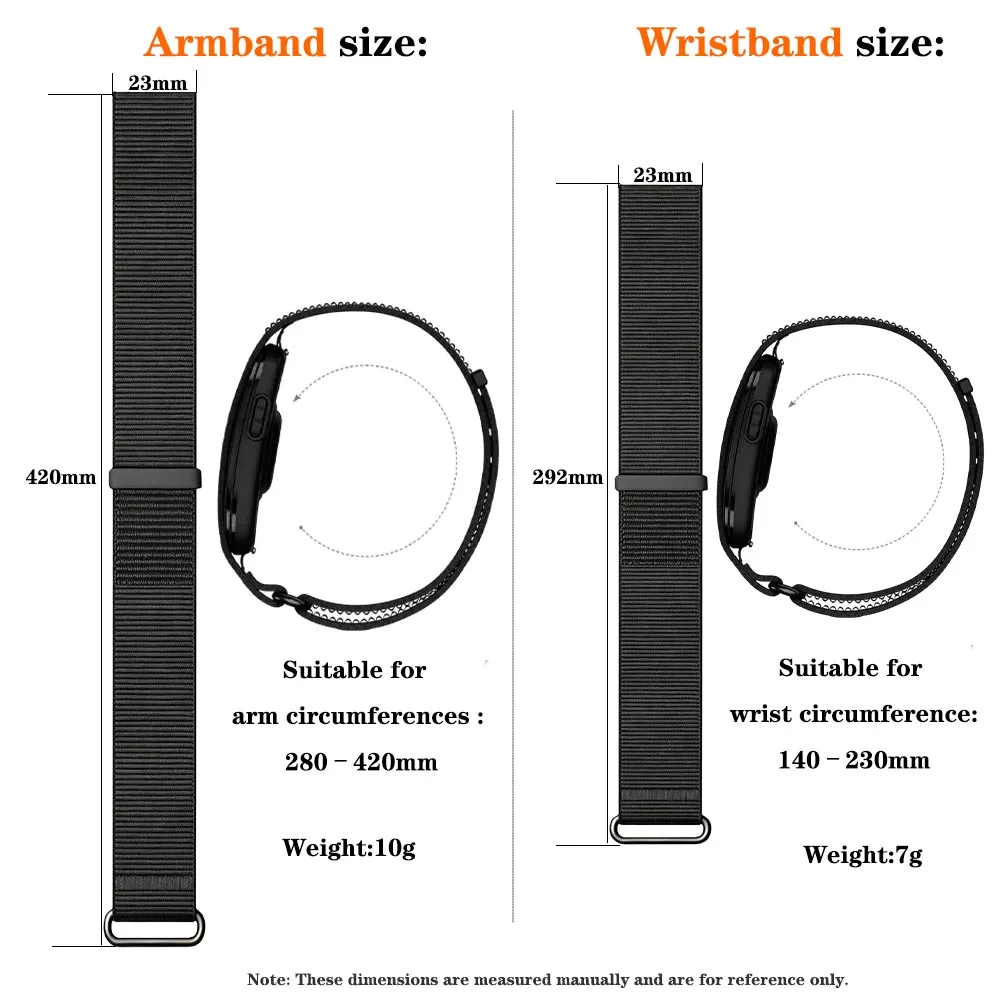Nylon Woven Adjustable Fitness Tracker Bicep Strap - Breathable Arm Wristband Replacement