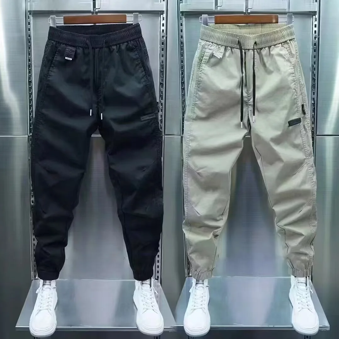 

2023 New Casual Cargo Pants Men Multi Pocket Pants Elastic Waist Overalls Casual Trousers Large Size Harem Pant Male Joggers