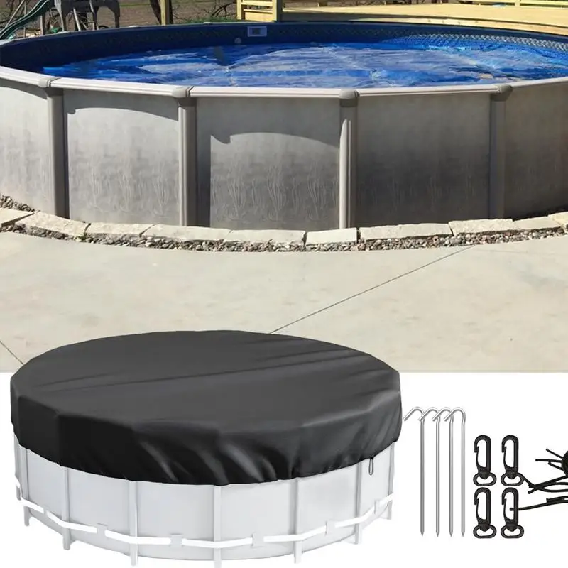 8/10/12FT Round Swimming Pool Covers For Aboves Ground Pools Hot Tub Cover Solar Covers Heavy Duty Tear Resistant Pool Cover