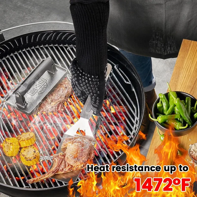 Flame Retardant Non-Slip Heat Resistant Grilling and Oven Gloves