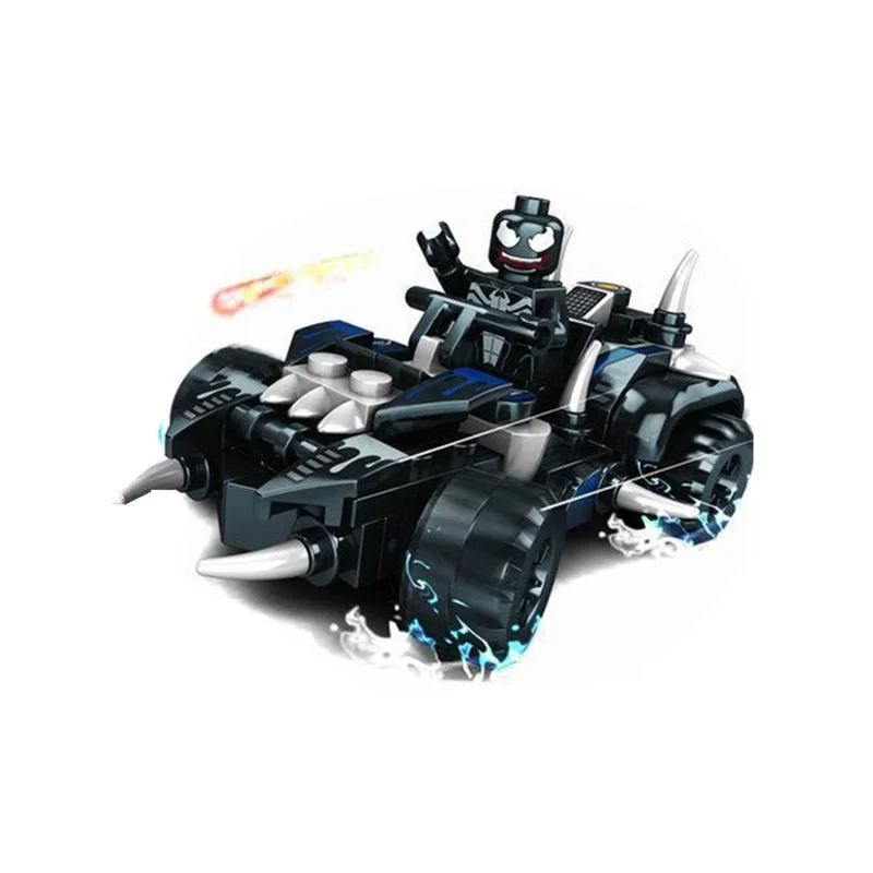tegu magnetic blocks Super hero Movie SpiderMan Venom Carnage Mech Chariot Car Model Building Blocks Bricks Sets Classic Kids Toys For Children Gift coogam puzzle