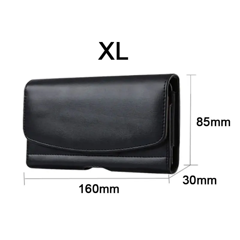 Leather Phone Pouch with Card Holder and Belt Clip