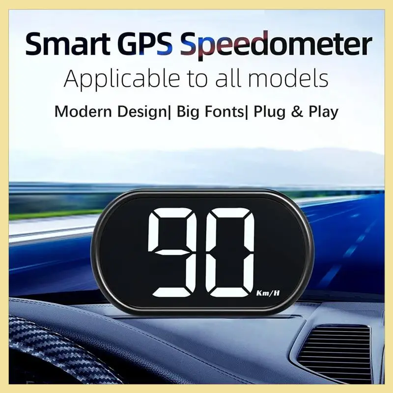 High Quality-Car HUD Head Up Display,X2 GPS Speedometer, Digital Speedometer MPH With LED Large Font, Plug & Play, For All Cars