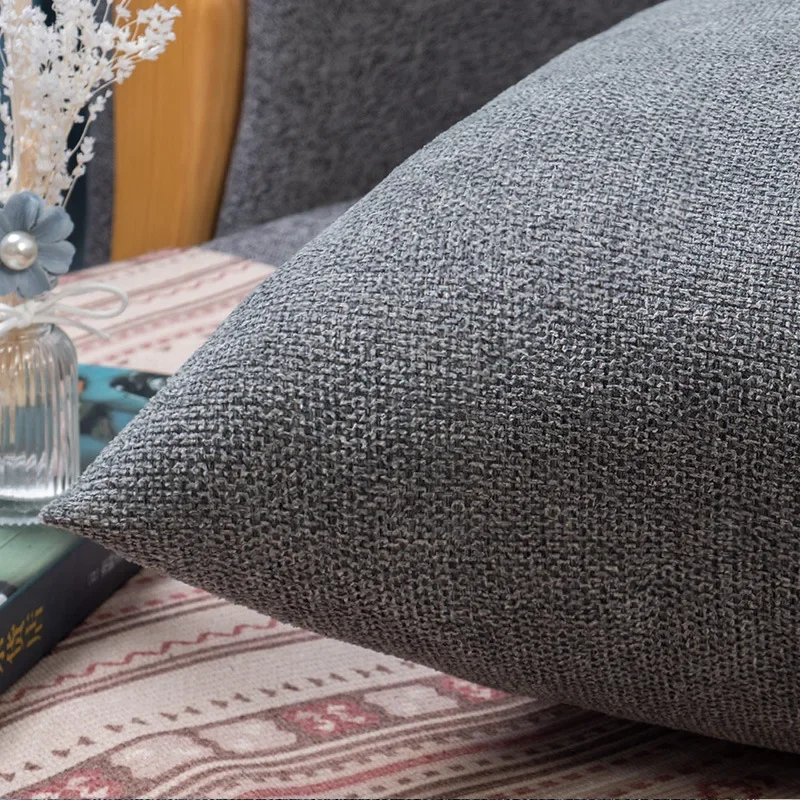 Large Square Pillowcase Coffee Sofa Back Huge Cushion Cover Washable Living Room Bedroom Pillow Cases Solid Color 55/60/70/80CM 5