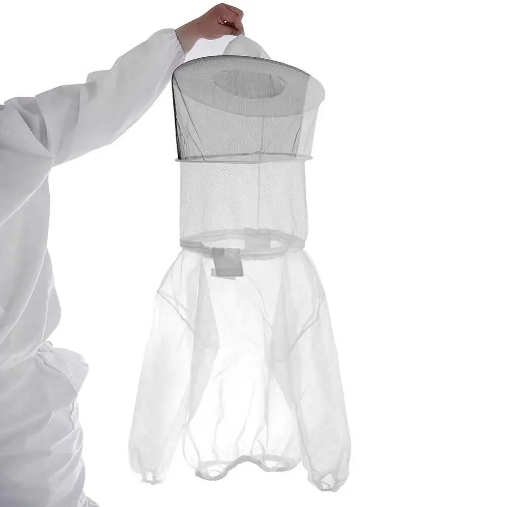 Hat Mesh Veils Smock Beekeepers Beekeeping Anti-Bee Half Body Protective Clothes Transparent Breathable Beekeeping Equipment beekeeping suit beekeeping clothing