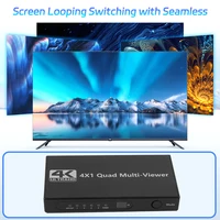 4K HDMI Multiviewer HDMI Quad Multi-Viewer with HDMI Seamless Switch 1080P 4 in 1 out HDMI Multi Viewer Seamless Switcher Hub - Image 3
