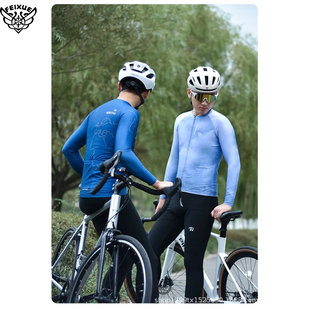 2025 사이클링 저지 업그레이드된 핏 긴팔 여름 저지 자전거 의류 데일리 트레..