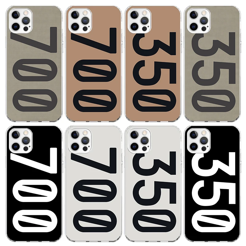 350 700 Custodia Per Telefono Yeezy-Design Per Iphone 15 14 13 12 Mini 11 Pro Max Cover 7 Plus X Xs Xr 8 + Se Silicone Shell Print Fundas