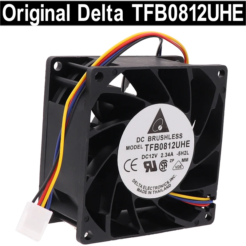 냉각 팬 80mm DC 12V 2.34A 80*80*38mm 델타 TFB0812UHE FFB0812EHE THB0812BE TYP8124K V35132-55RA PFR0812XHE PFC0812DE