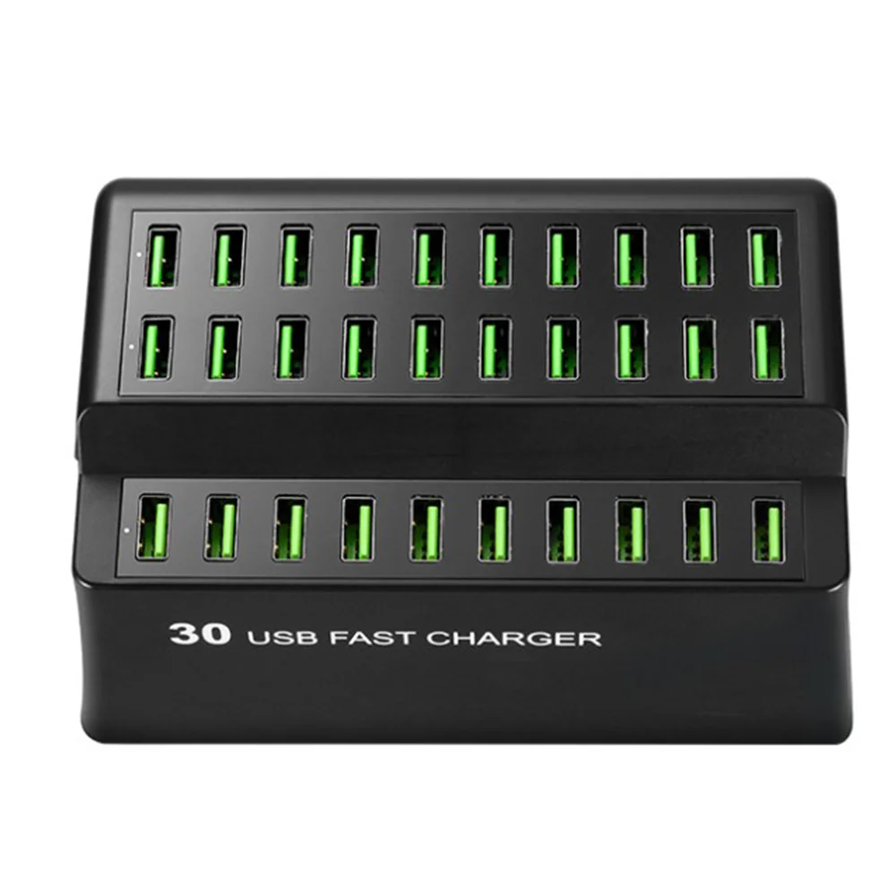 

180W Multi USB Charger 30 Port USB Fast Charger Quick Charge Portatil, 30 USB Ports Quick Charge Charger Station,EU Plug