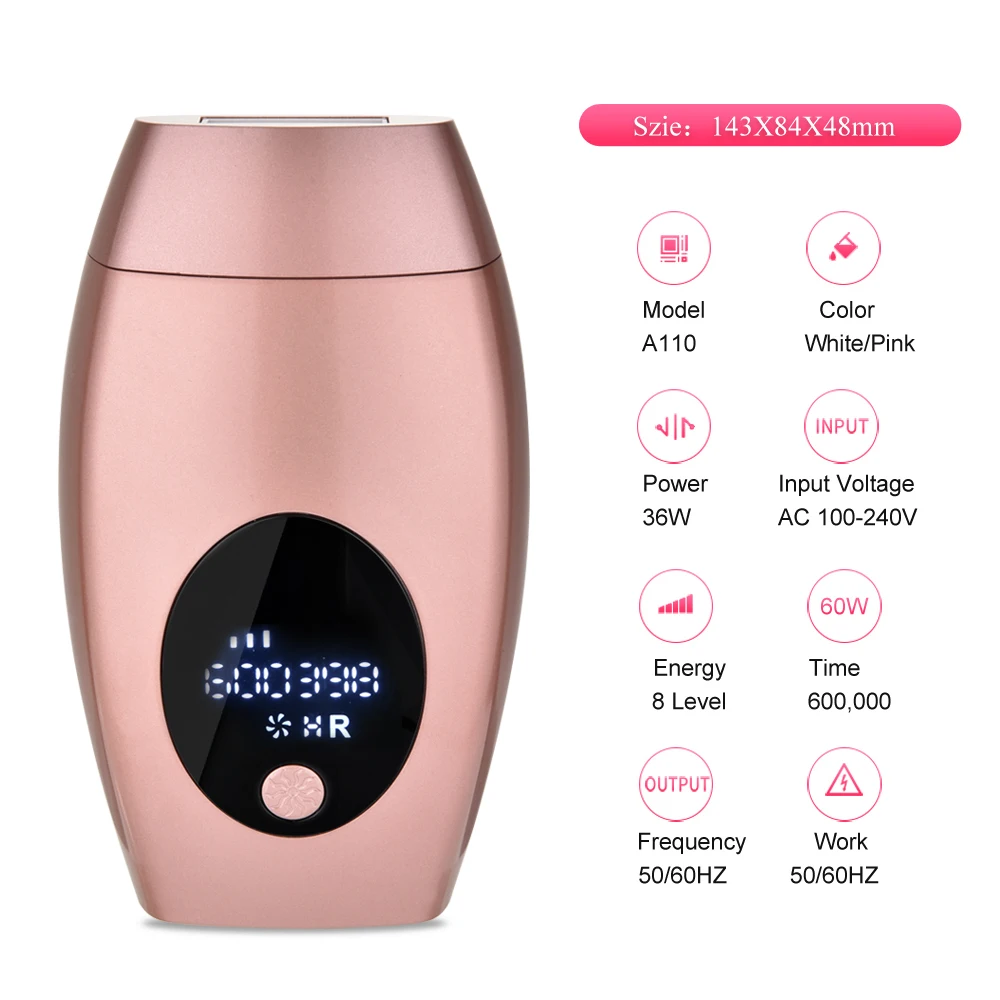 Depilação a laser ipl depilador a laser 600000 flashes display lcd slime biquini depilador homem e mulher barbeador lâmpada de quartzo uso doméstico
