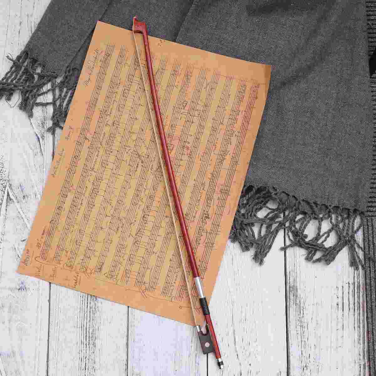 Violin Bow 4 Horsehair Replacement Strings Size Instruments Stick Arbor