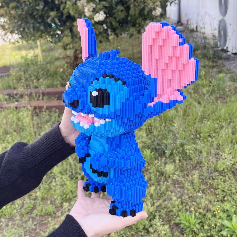 대형 스티치 빌딩 블록 조립 장난감, DIY 어린이 장난감 및 생일 선물 퍼즐, 3D 데스크탑 장식, 빠른 배송, 30cm