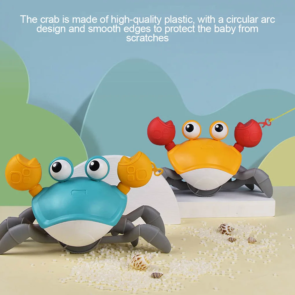Baby Bath Tub Water Play Crab Toy Clockwork Portable Beach Children Shower Accessory Baby Pulling a String To Learn to Walk 5