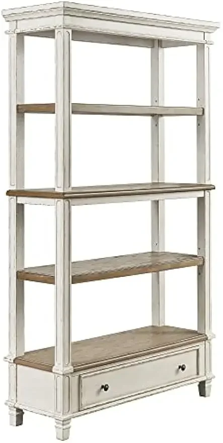 Description Picture 2 of itemSignature Design by Ashley Realyn French Country 75" Bookcase with Drawer, Chipped White