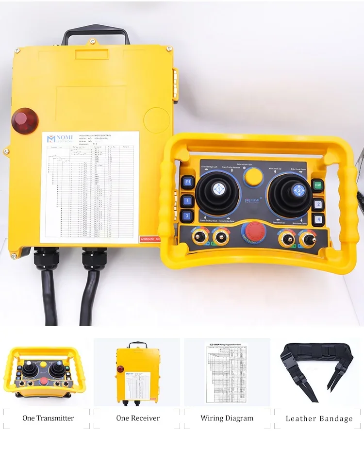 ECD-Q5000A Free accessories anti-shock hydraulic proportional industrial wireless remote control joystick for tower crane